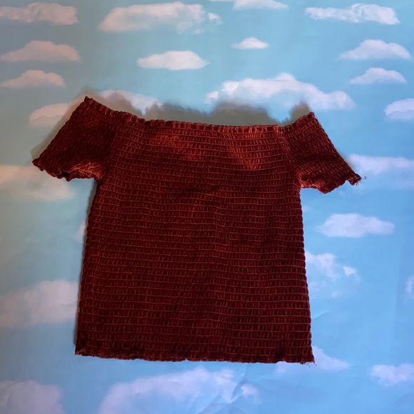 Forever 21 Tops - Velvet red off the shoulder top